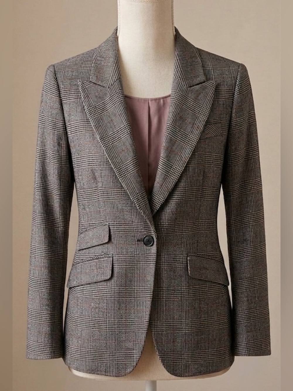 NWOT Olivia Palermo x Chelsea28 Peplum Plaid Blazer XXS